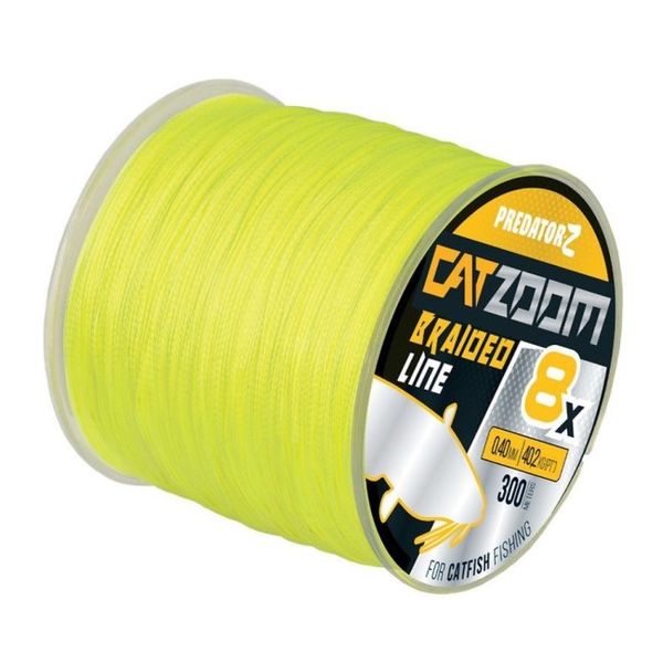 Carp Zoom CatZoom Braided Line 8X 0,40 mm 40,2 kg 300 m fluo žltá