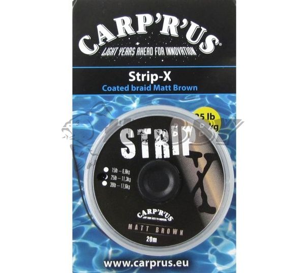 Carprus Náväzcová Stužená Šnúra Strip-X Matt Brown 15lb 20m