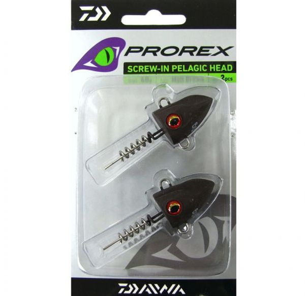 Daiwa Prorex Jigová hlava Pelagic Šróbovacia - 40g matt brown 2ks