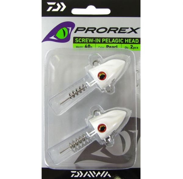 Daiwa Prorex Jigová hlava Pelagic Šróbovacia - 40g pearl 2ks