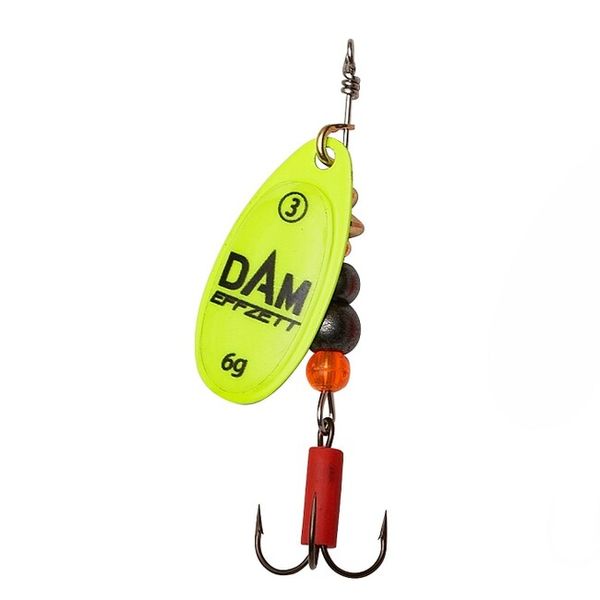 Dam Blyskač Effzett Fluo Spinner Yellow veľ.3 6g