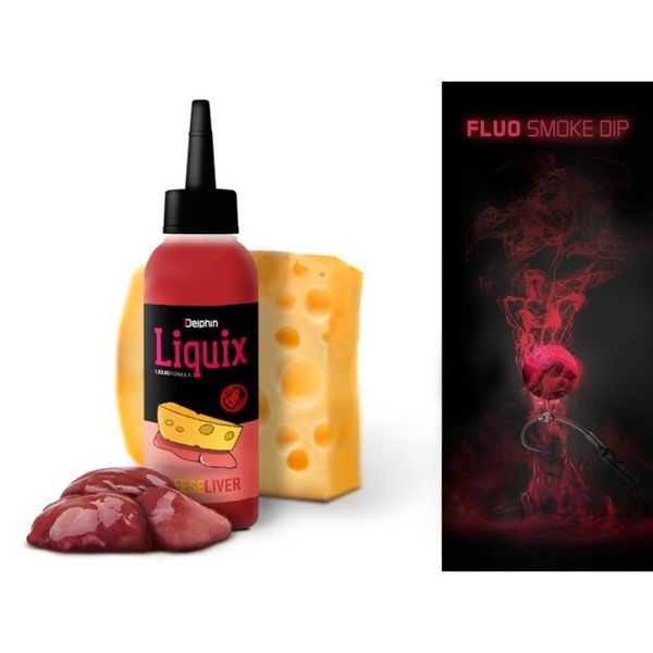 Delphin Fluo dip D SNAX LiquiX 100ml Syr-Pečeň