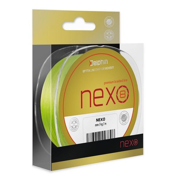 Šnúra Delphin NEXO 8 fluo 130m 0,18mm 25,6lbs