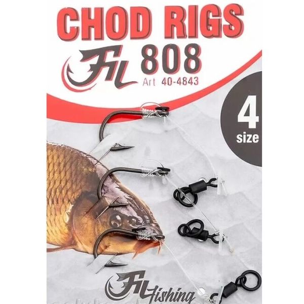 Filfishing Chod Rigs FIL808 veľ.4 3ks