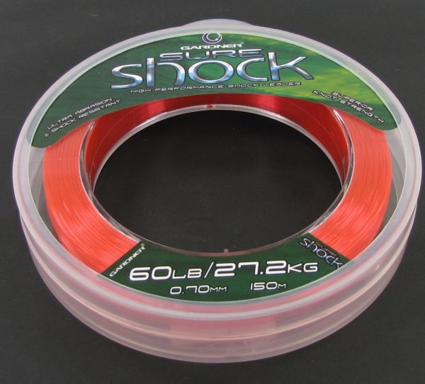 Gardner Shock Sure 60Lb červená 0,70mm/27,2kg/150m