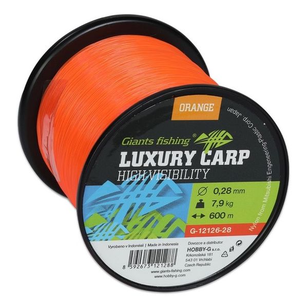 Giants Fishing Vlasec 0,35 mm 10,5 kg 1200m Luxury Carp High-Visibility Orange