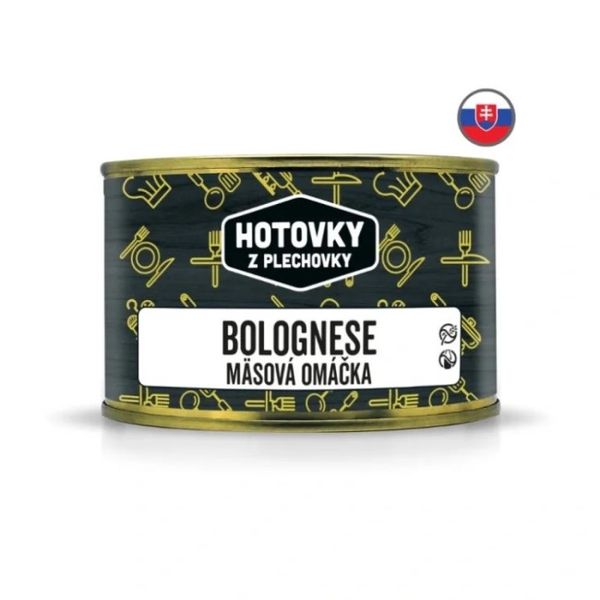 Hotovky z plechovky Bolognese mäsová omáčka 400g