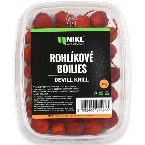 Nikl Rohlíkové boilies 40 g Devill Krill