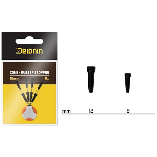 Kónické zarážky Delphin Cone - Rubber stopper 12 mm (8ks)