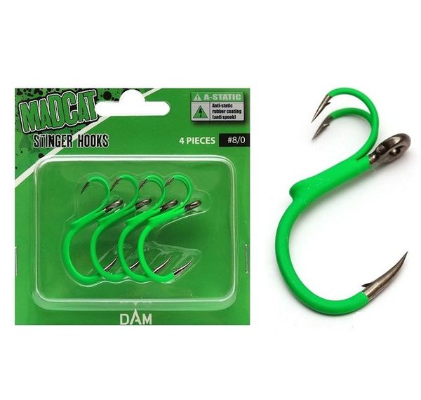 MadCat A-Static Stinger Hooks 10/0, 4ks