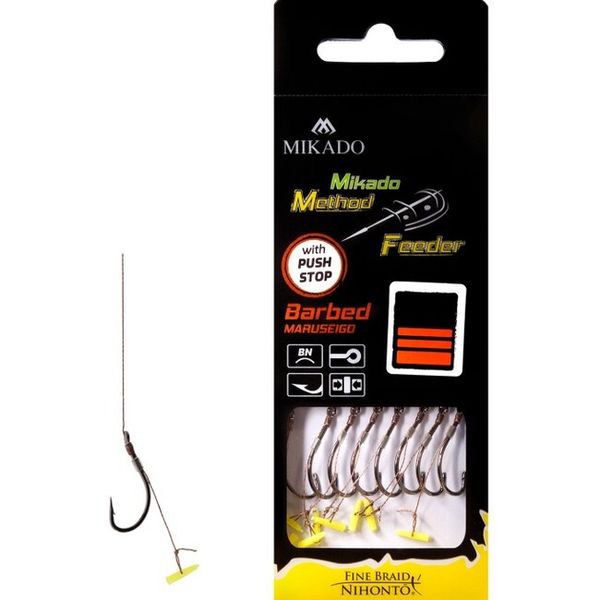 MIKADO Hotový nadväzec Push Stop MF RIG 10 cm háčik 10 /0,12mm/ 8ks