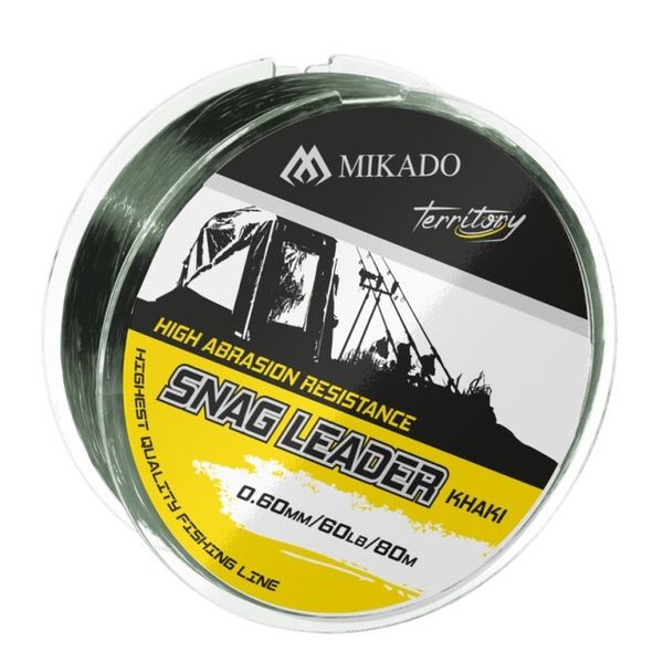 Mikado Šokový vlasec SNAG LEADER KHAKI 45lbs/0,50mm (80m)