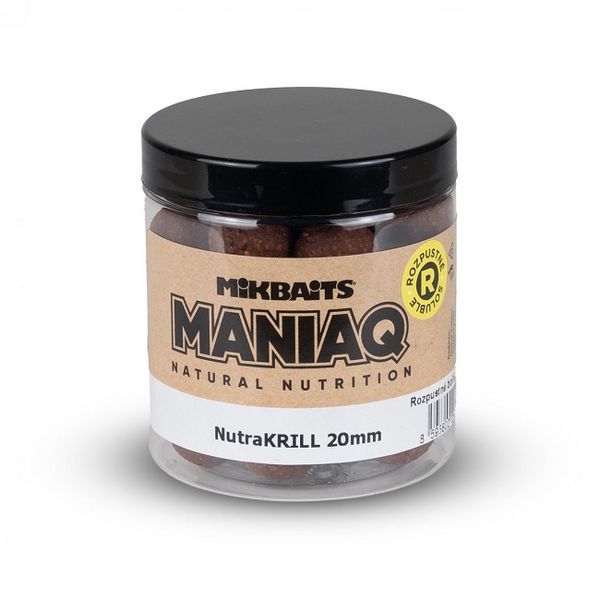 Mikbaits ManiaQ Rozpustné Boilies NutraKRILL 24 mm 250 ml