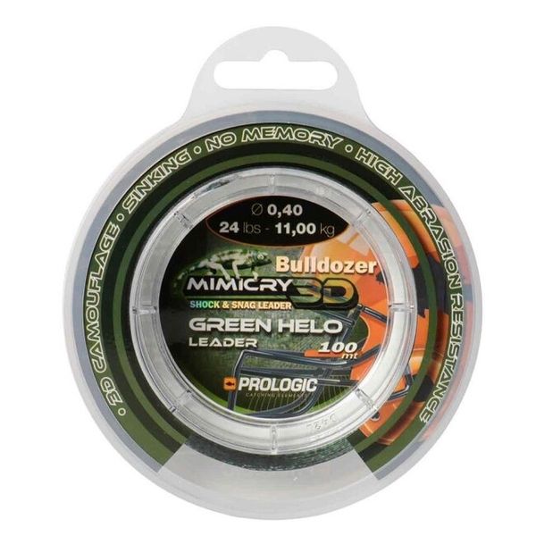 Prologic Šokový Vlasec Mimicry Green Helo Leader 0,60mm 21,3kg 100m