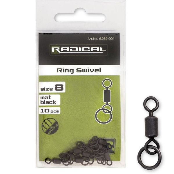 Radical Ring swivel mat black v.8 10ks