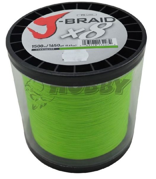 Metráž Daiwa J-Braid X8 0,28mm/26,5kg/1m chartreuse