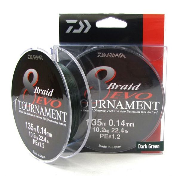 Šnúra Daiwa Tournament 8 Braid Evo 0,12mm/8,6kg/135m dark green