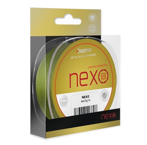 Šnúra Delphin NEXO 8 green 130m 0,10mm 13,6lbs