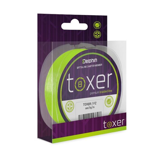 Šnúra Delphin TOXER 0,12 mm 5,2 kg 150m fluo zelená