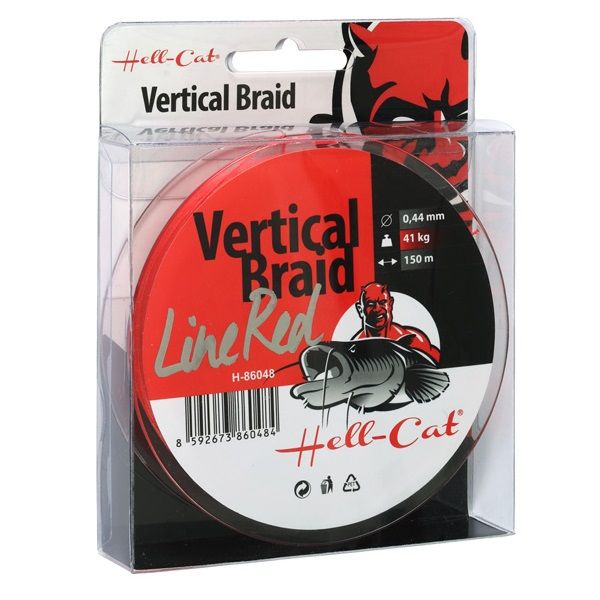 Šnúra Hell-Cat Braid Line Vertical Red 0.44mm, 41kg, 150m