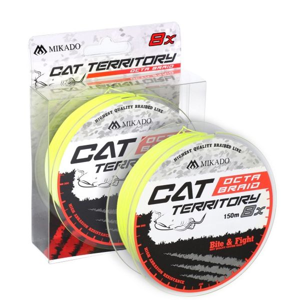 Šnúra Mikado Cat Territory Octa Braid 0,70mm 76,4kg 150m Yellow