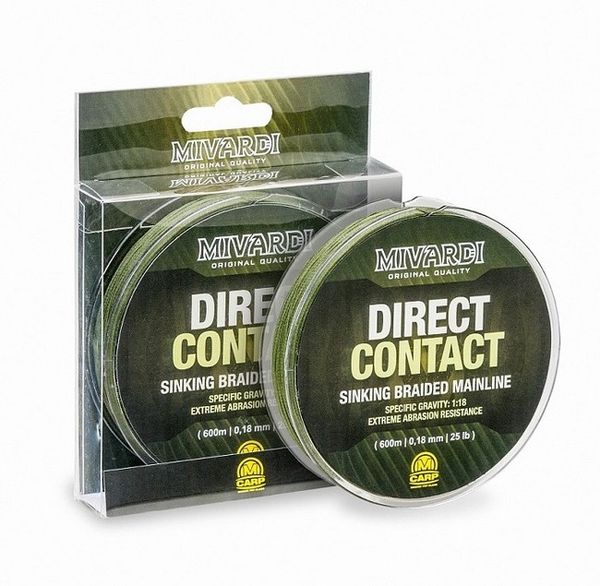 Šnúra Mivardi DirectContact Sinking braid 0,18mm 600m (25lb)