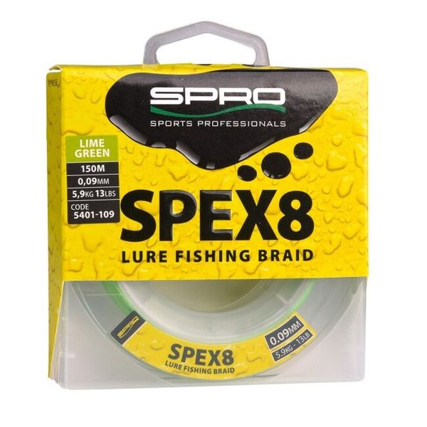 Šnúra Spro Spex8 Braid Lime Green 0.09mm 5,9kg 150 m