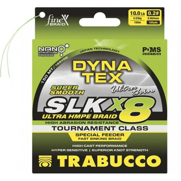 Šnúra Trabucco Dyna-Tex SLK X8 Feeder/Sink 0,104 mm 5,44 kg 150 m