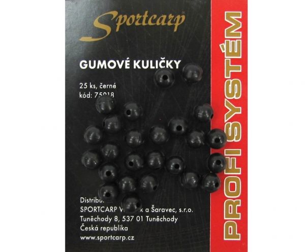 Sportcarp Gumové Guličky Čierne 25ks