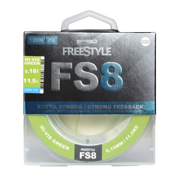 SPRO šnúra FreeStyle FS8 Braid Hi-Vis Green0.08mm 6,5kg 125 m