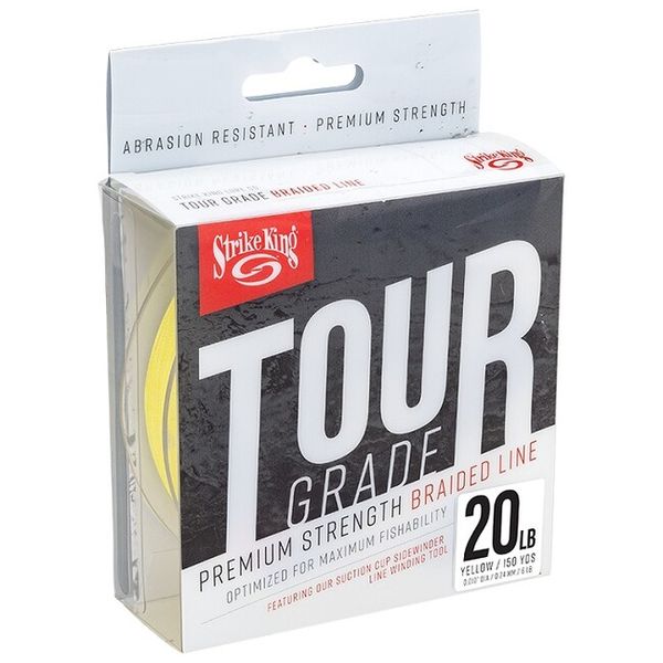 Strike King Tour Grade Braid 150yd (137,16m) 0,22mm 20lb yellow