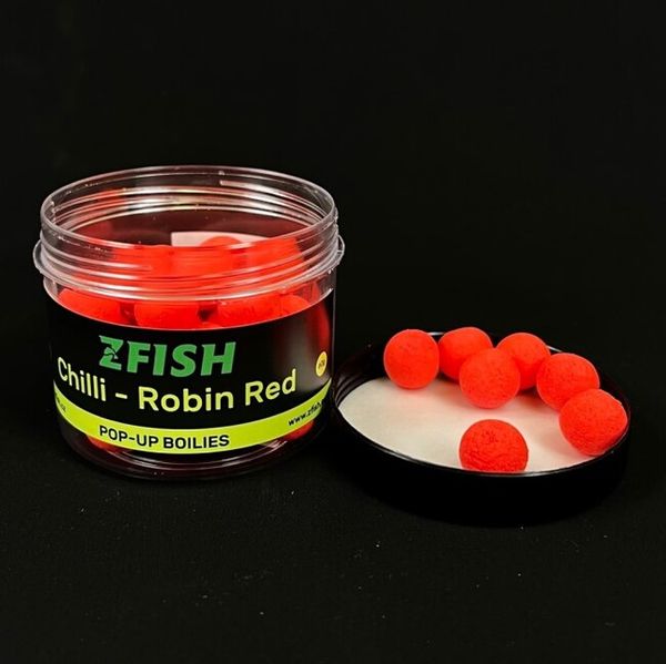 Zfish Plávajúce boilies Pop Up 16mm 60g Chilli&Robin Red